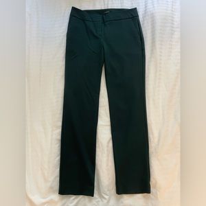 Ann Taylor Dark Green Straight-Leg Dress Pants Size 0